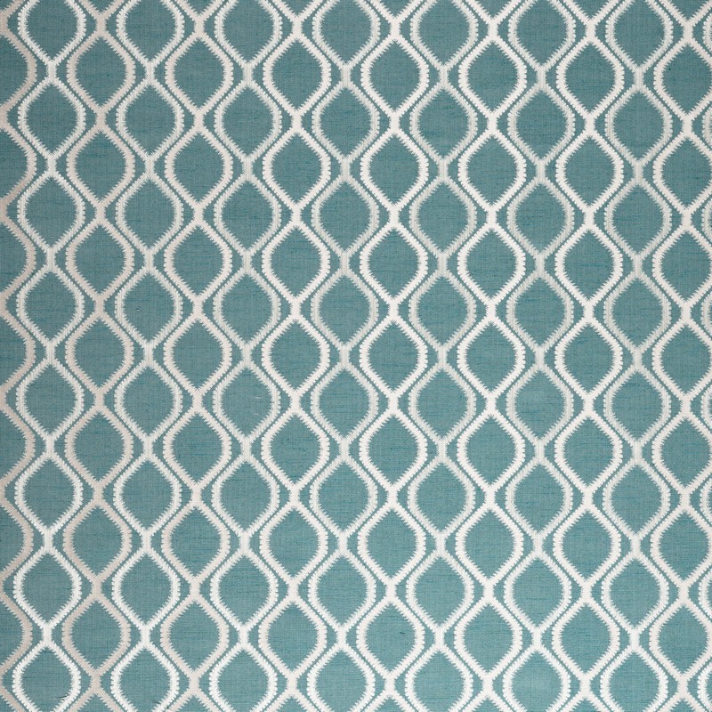Knoll Teal Fabric by Ashley Wilde