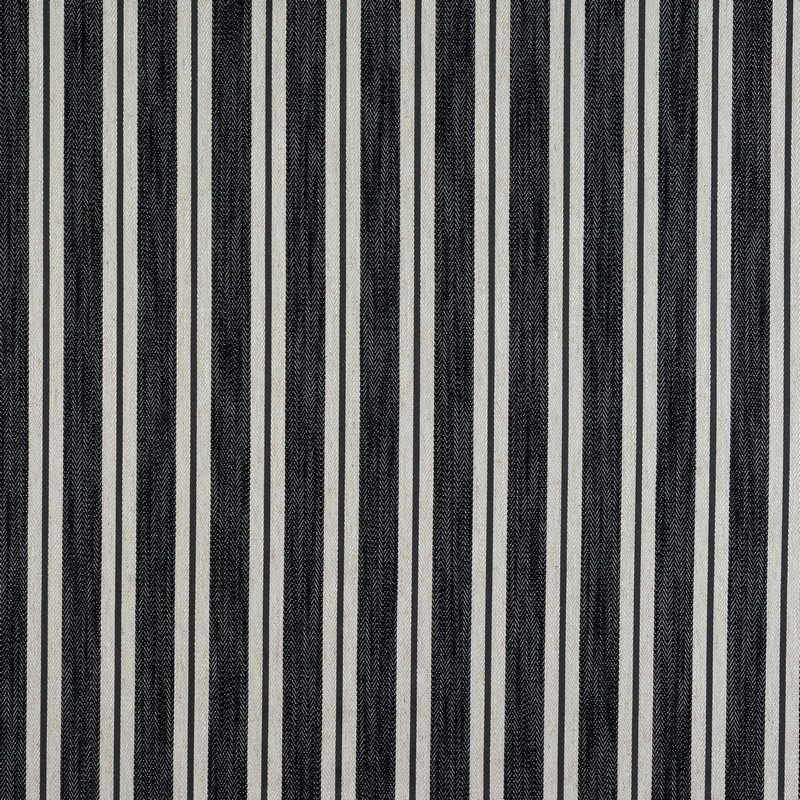 Arley Stripe Charcoal Fabric by Fryetts