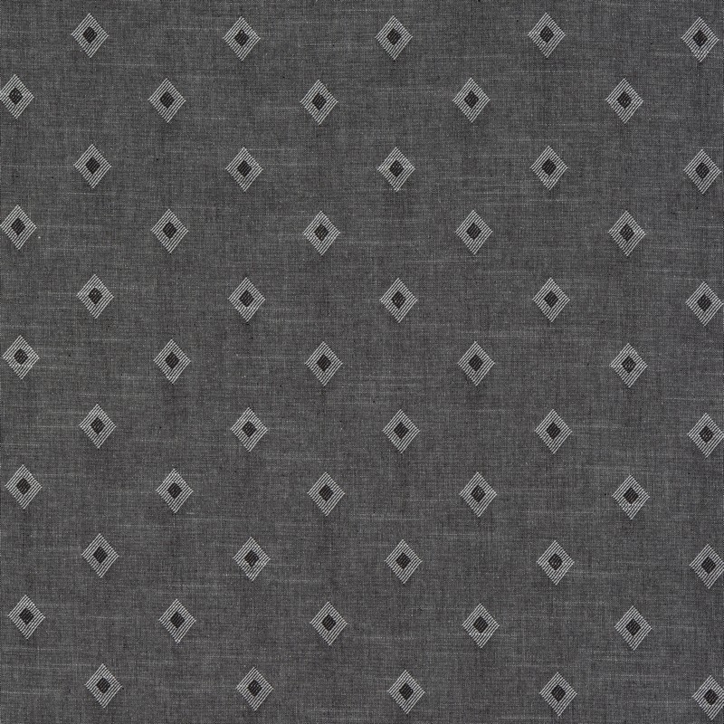 Diamond Charcoal Fabric by Fryetts