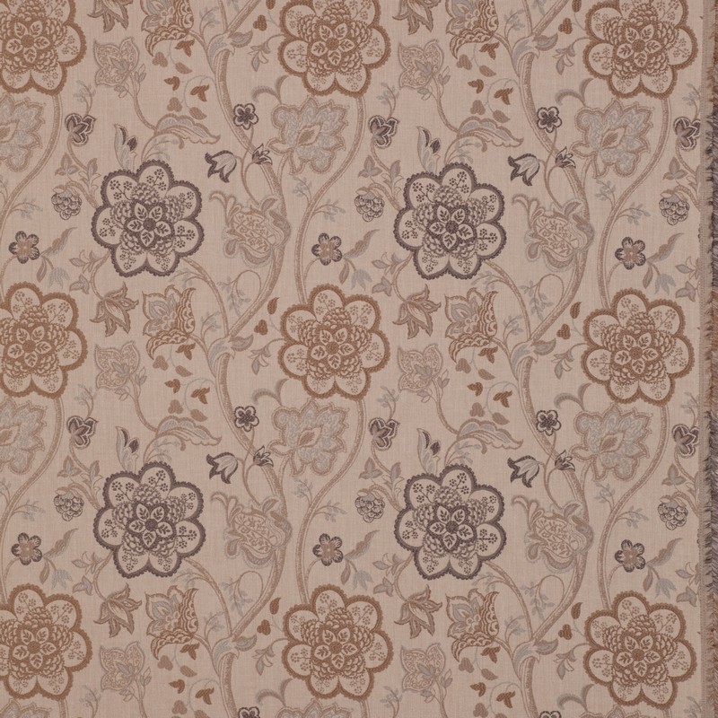 Genevieve Dove Grey Fabric by Fryetts