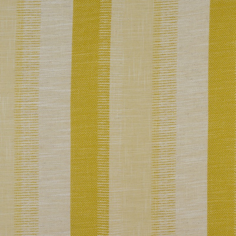 Genoa Stripe Ochre Fabric by Fryetts