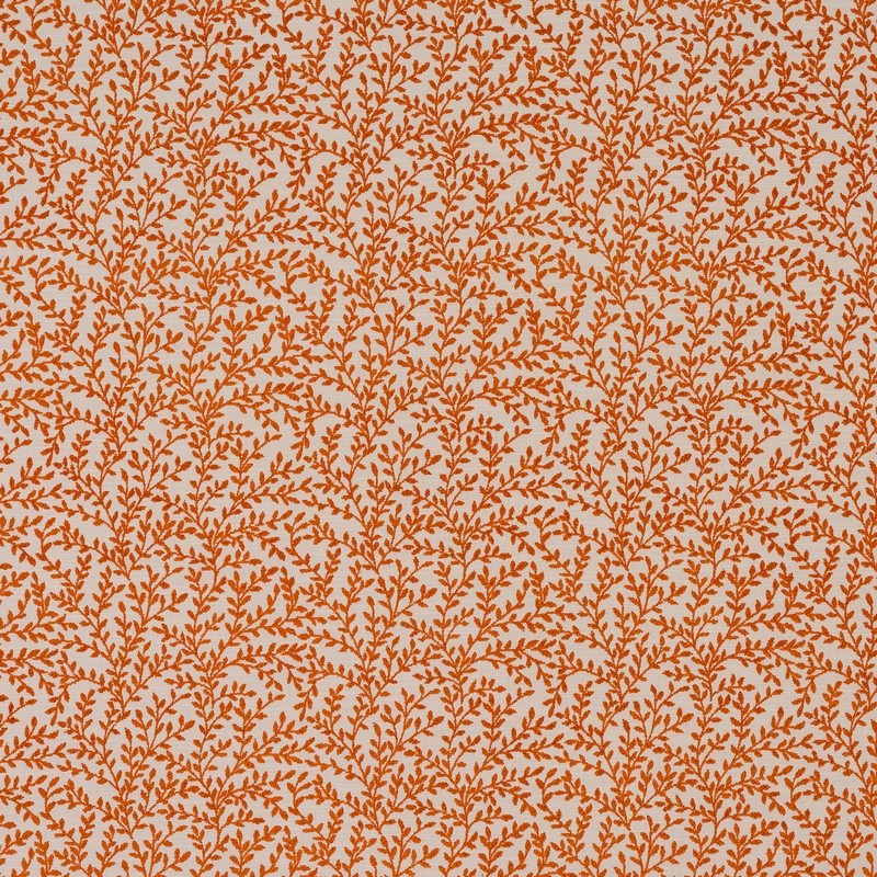 Olivia Byrnt Orange Fabric by Fryetts