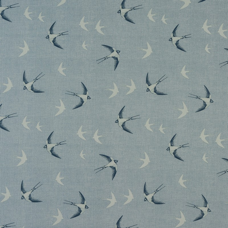 Swallows Indigo Fabric by Fryetts