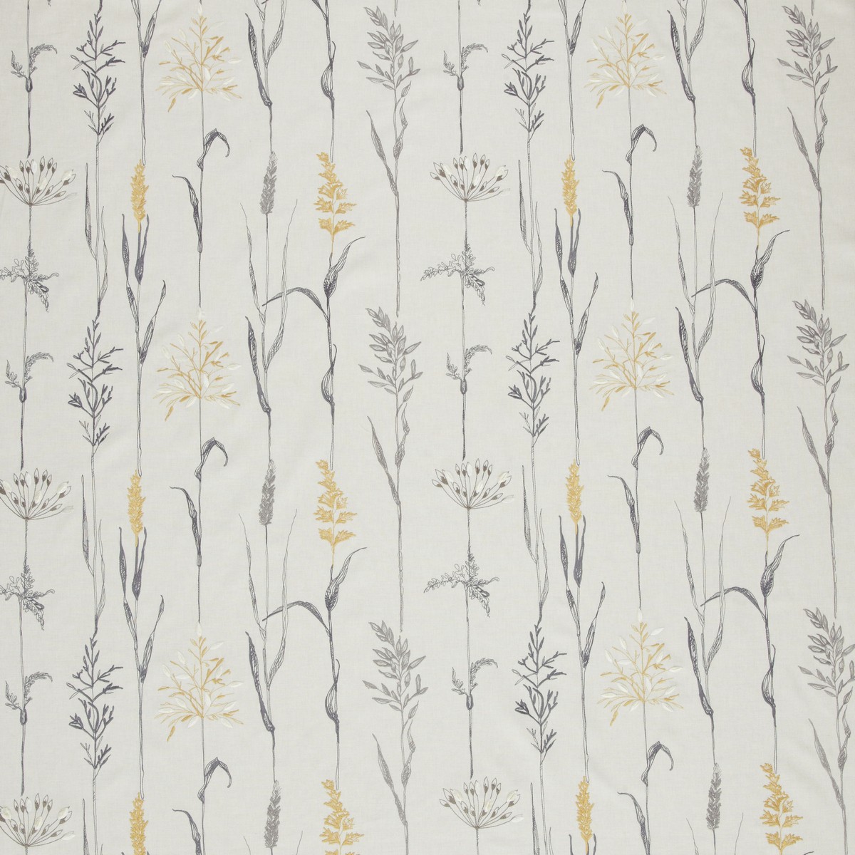 Field Grasses Buttercup Fabric by iLiv