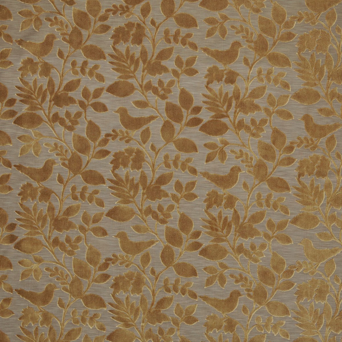 Orchard Birds Buttercup Fabric by iLiv