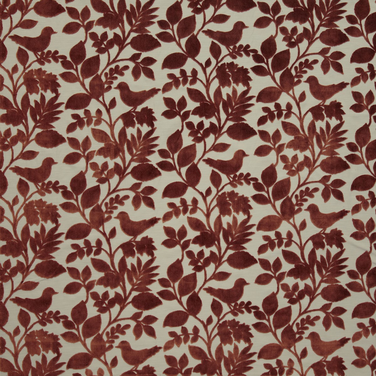 Orchard Birds Coral Fabric by iLiv