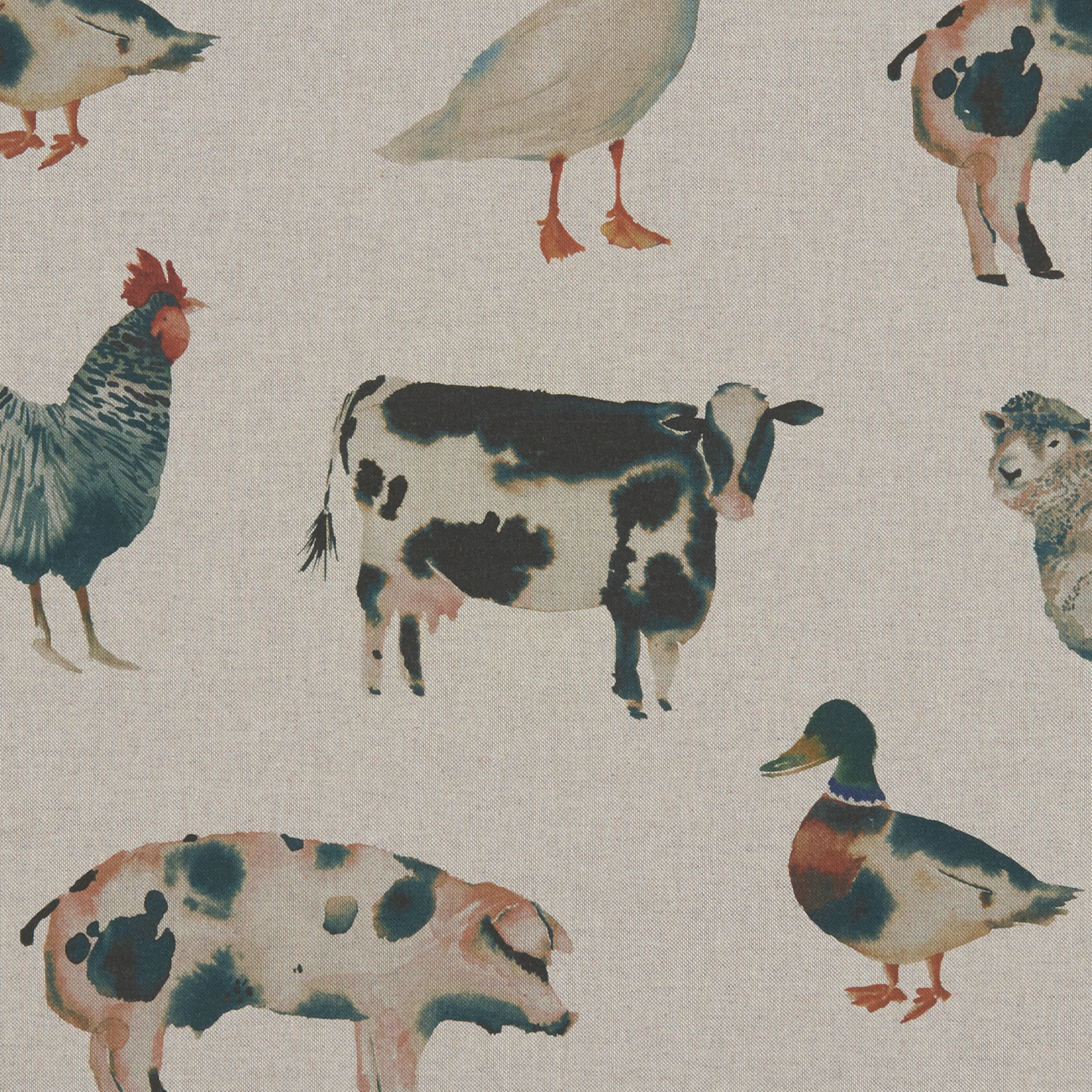 On The Farm Linen Fabric by Studio G