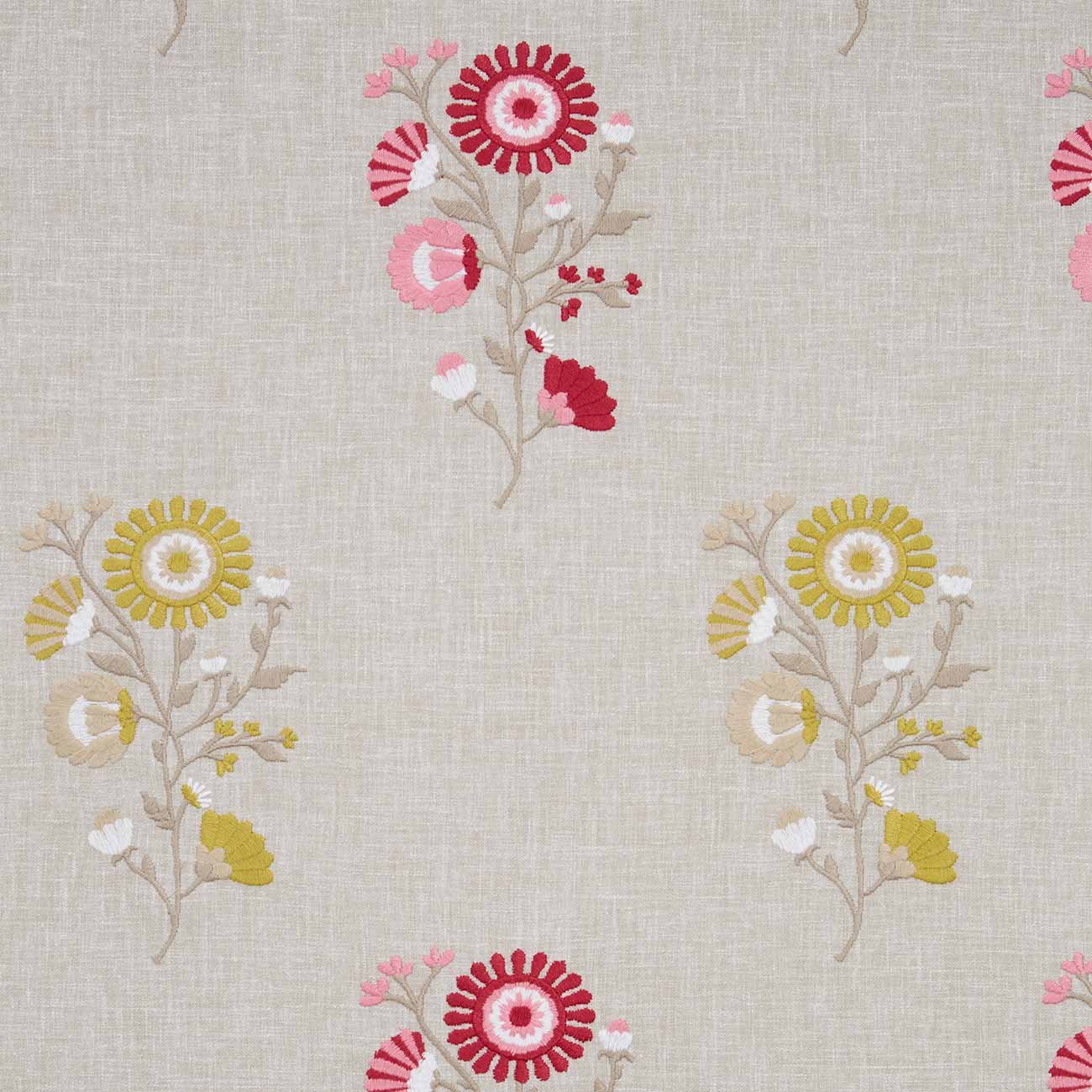 Arla Fuchsia/Apple Fabric by Clarke & Clarke