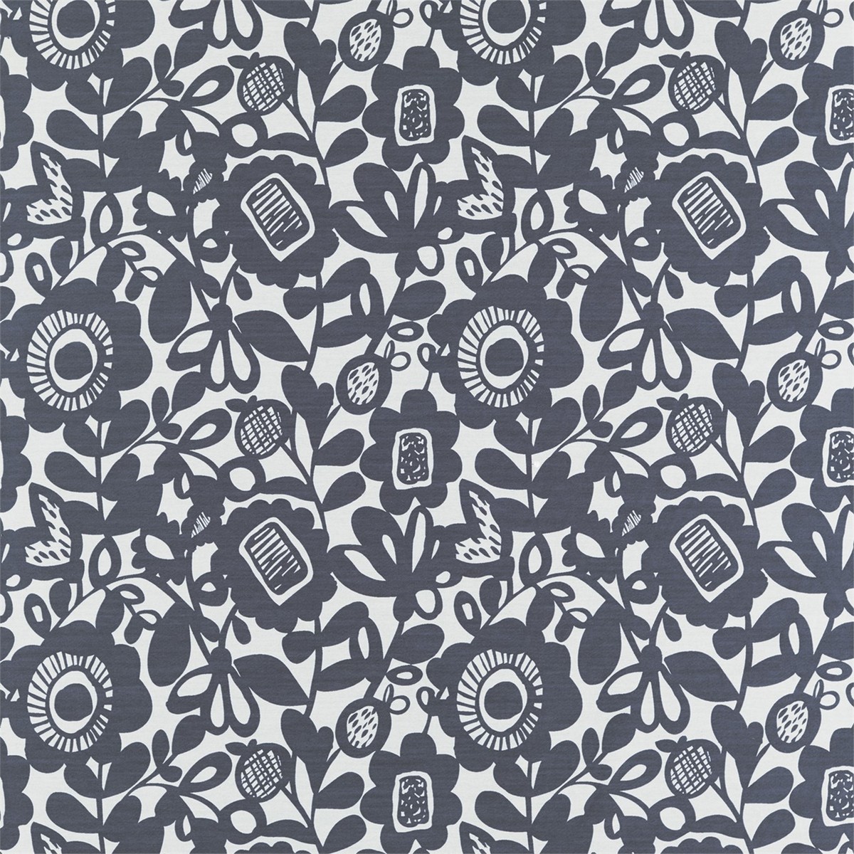Kukkia Ink Fabric by Scion