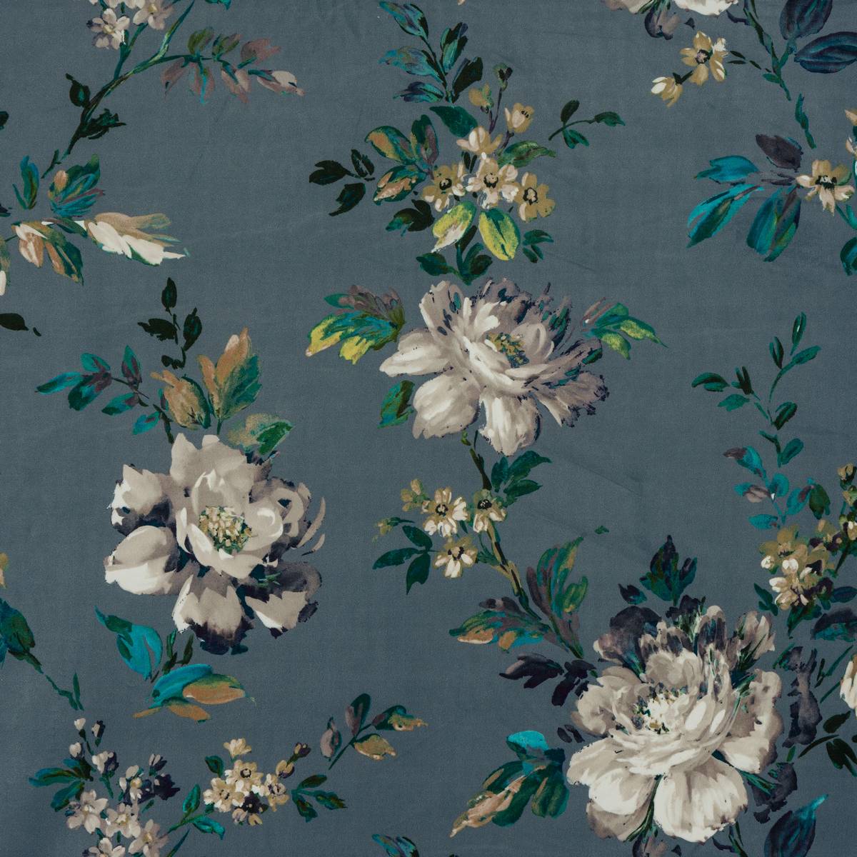 Alexandria Teal Fabric by Fryetts