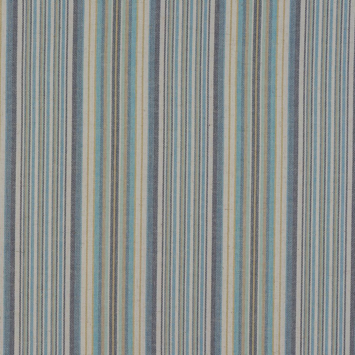 Kalahari Stripe Duck Egg Fabric by Fryetts