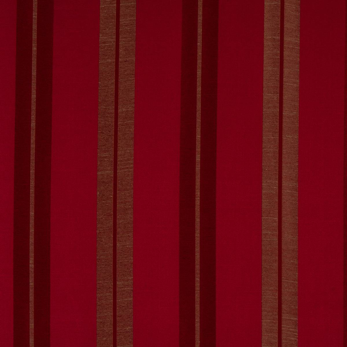 Lynmouth Stripe Rosso Fabric by Fryetts