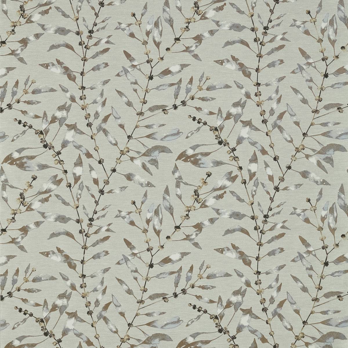Chaconia Brass/Ink Fabric by Harlequin