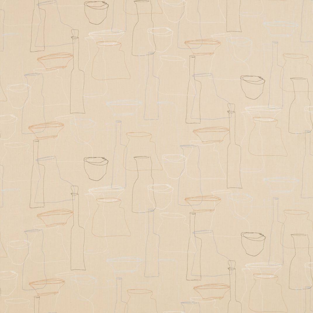Raku Pewter/Clay/Chalk Fabric by Harlequin