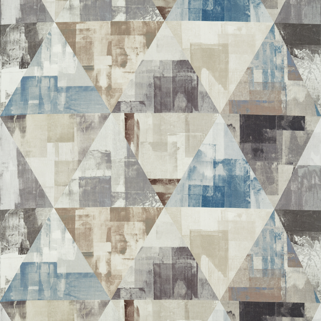 Geodesic Kohl/Truffle/Moonstone Fabric by Harlequin