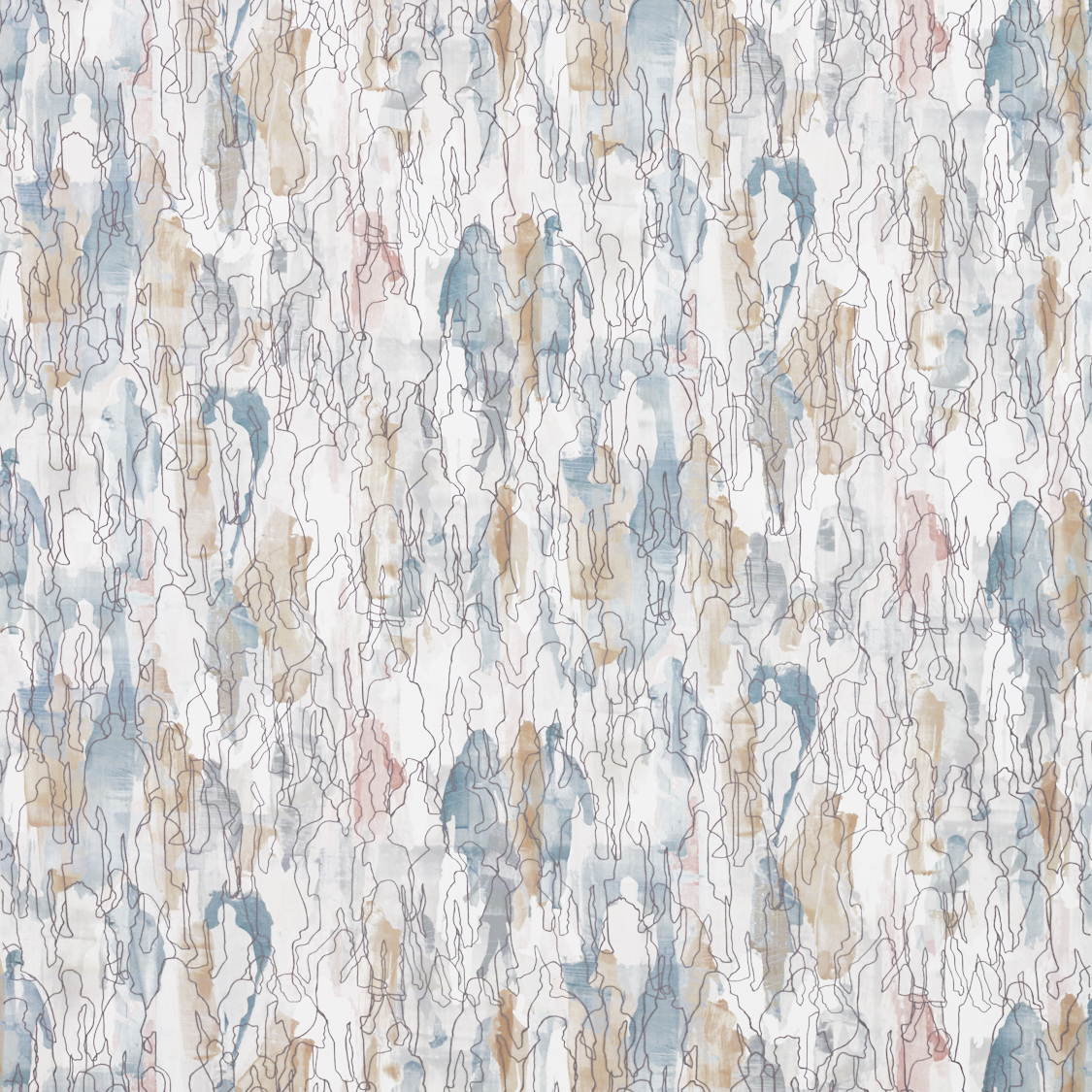 Multitude Seaglass/Chalk Fabric by Harlequin