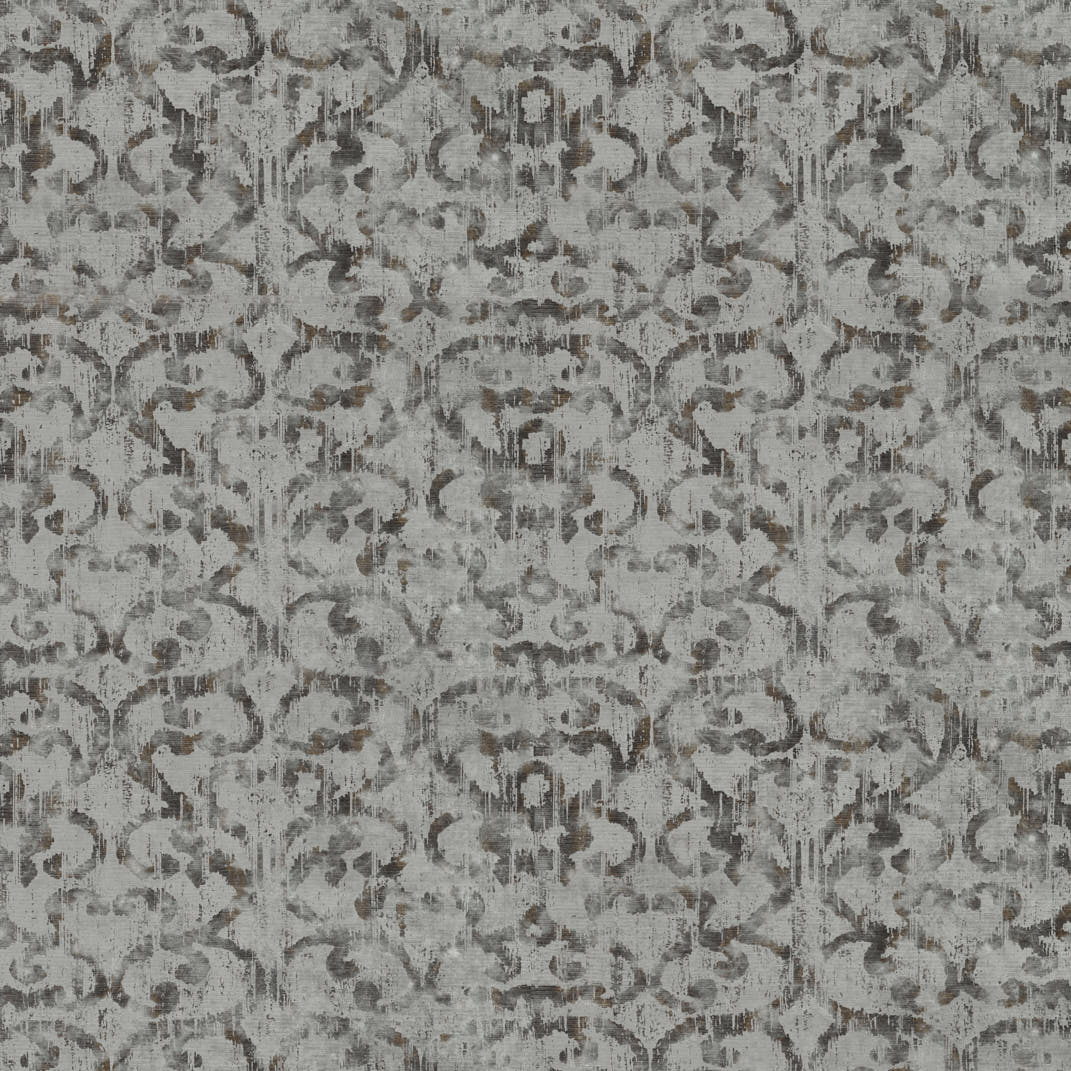 Baroc Pewter/Gold Fabric by Harlequin