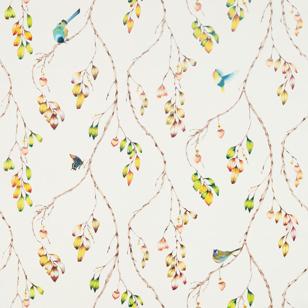Iyanu Voile Paprika/Kiwi Fabric by Harlequin