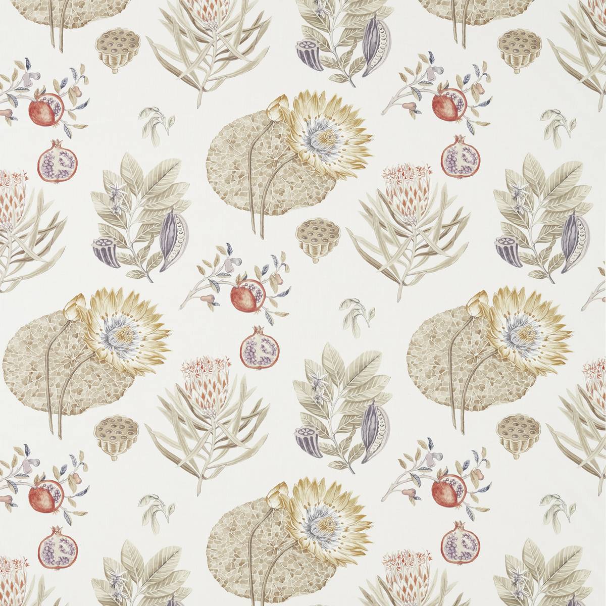 Lily Bank Sepia/Multi Fabric by Sanderson