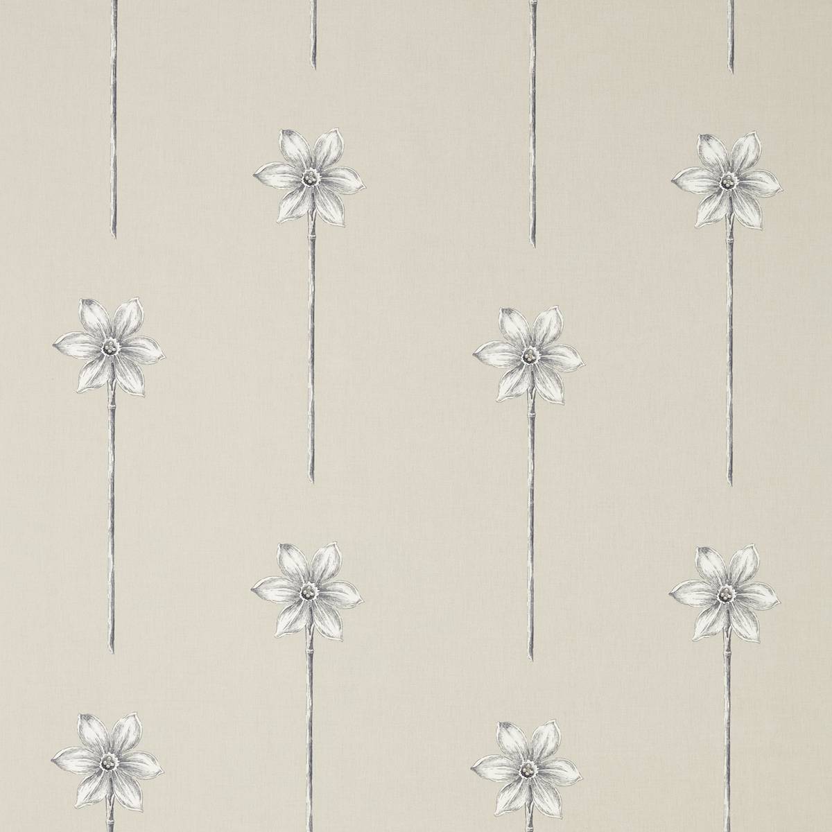 Thalia Linen/Graphite Fabric by Sanderson