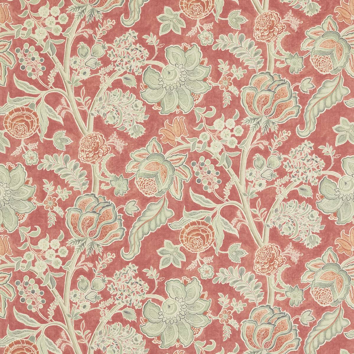 Shalimar Russet/Flint Fabric by Sanderson
