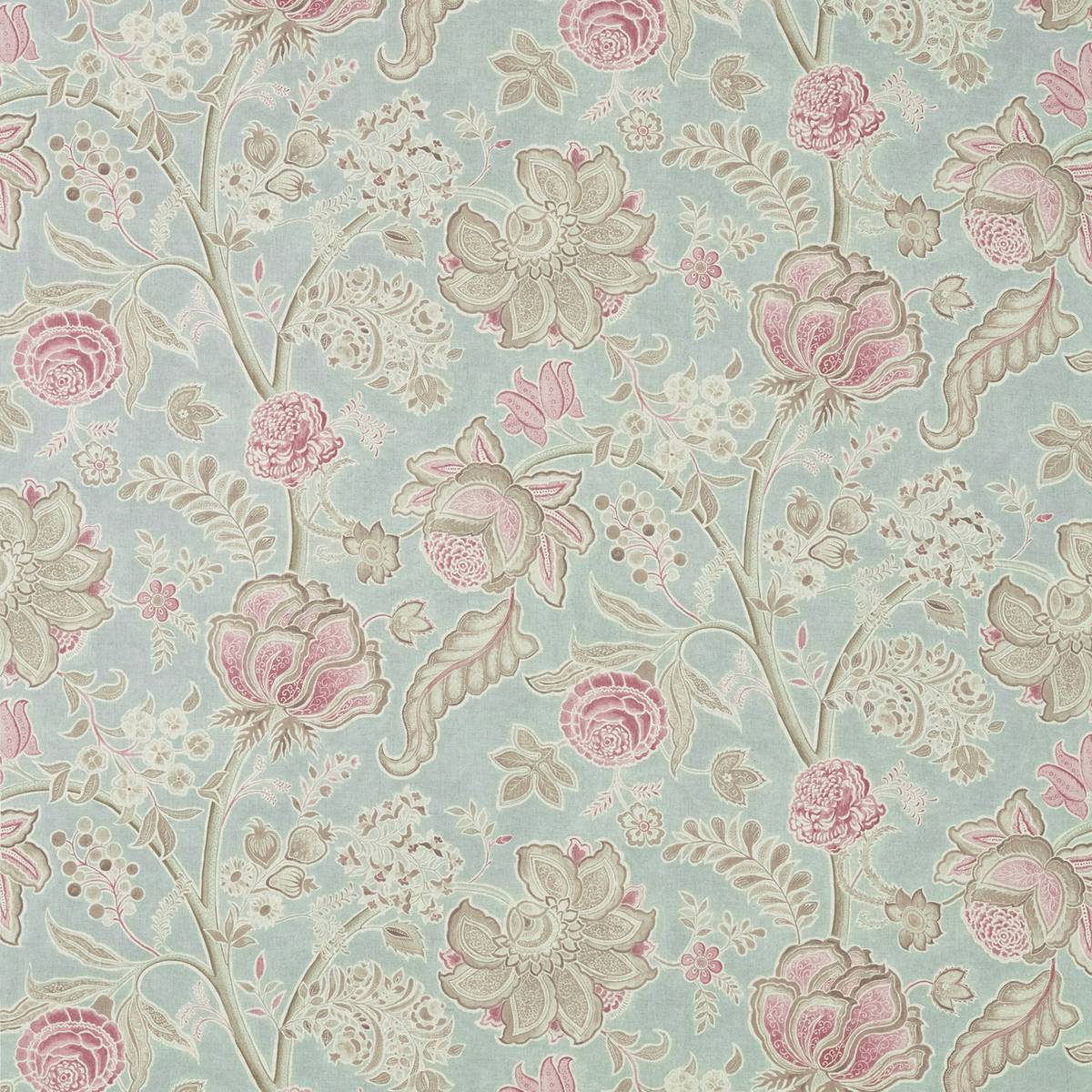 Shalimar Porcelain/Orchid Fabric by Sanderson