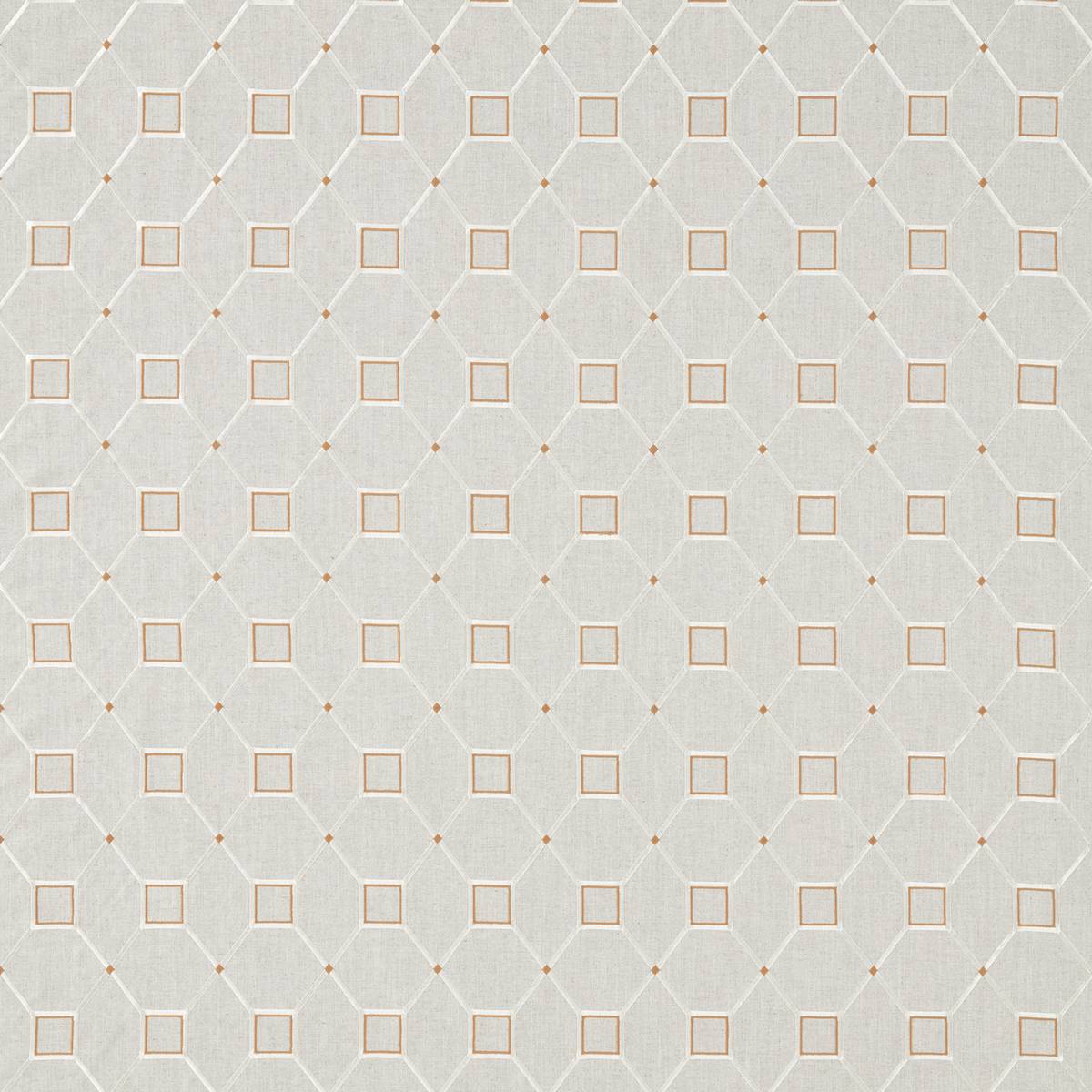 Baroque Trellis Russet/Linen Fabric by Sanderson