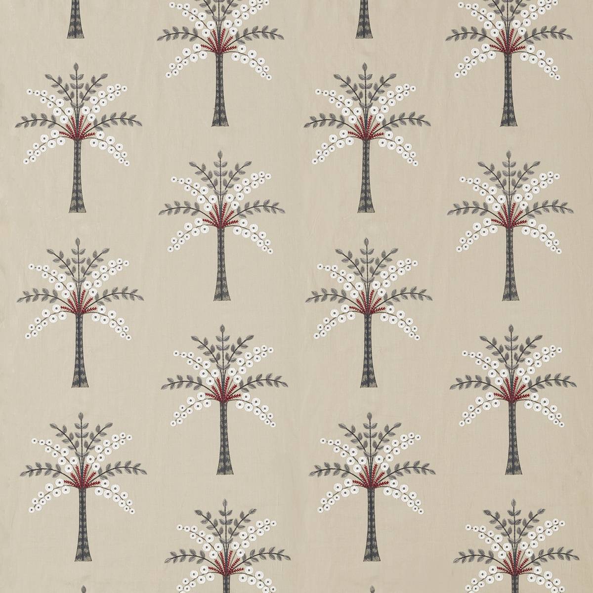Palm Grove Ruby/Indigo Fabric by Sanderson