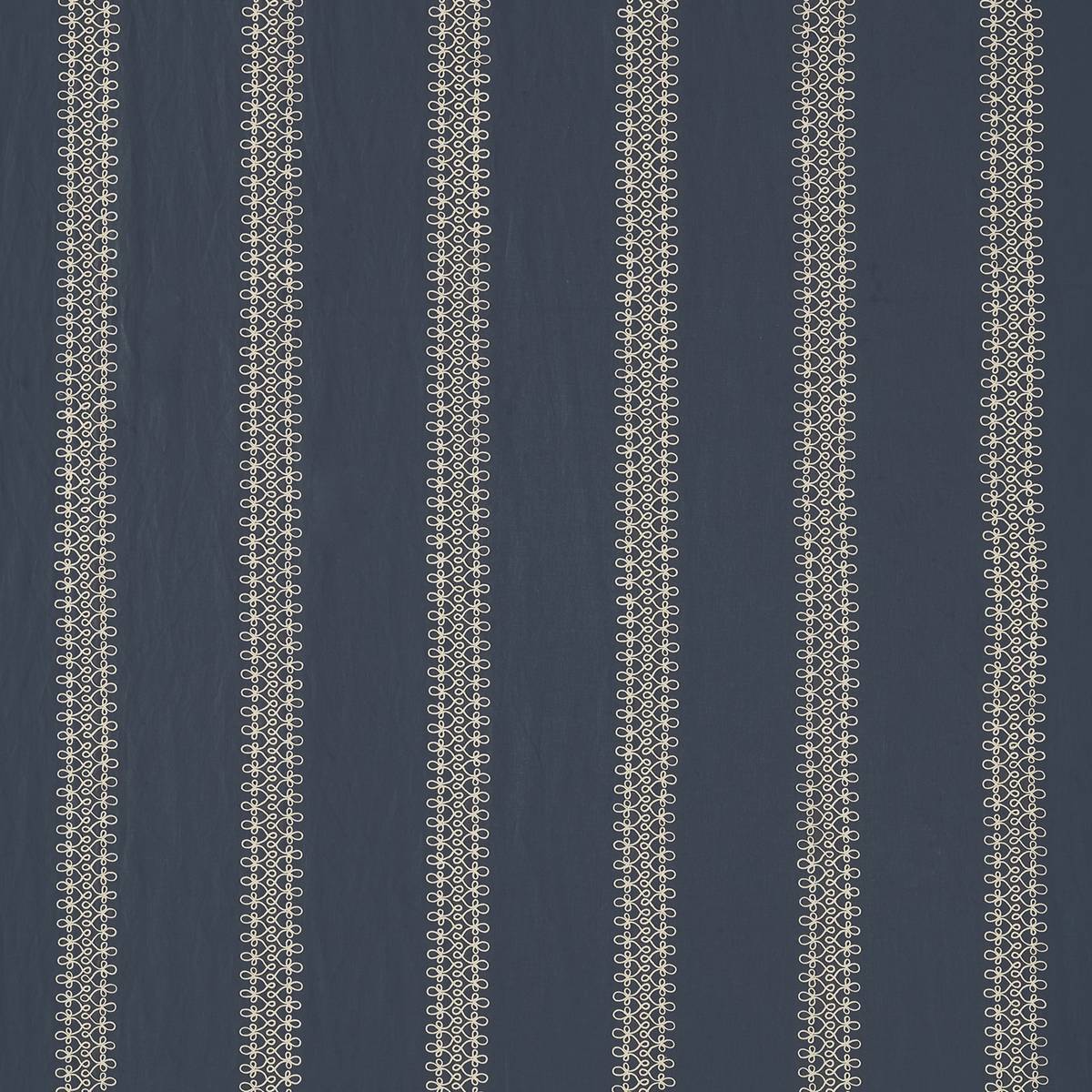 Burnett Stripe Indigo Fabric by Sanderson