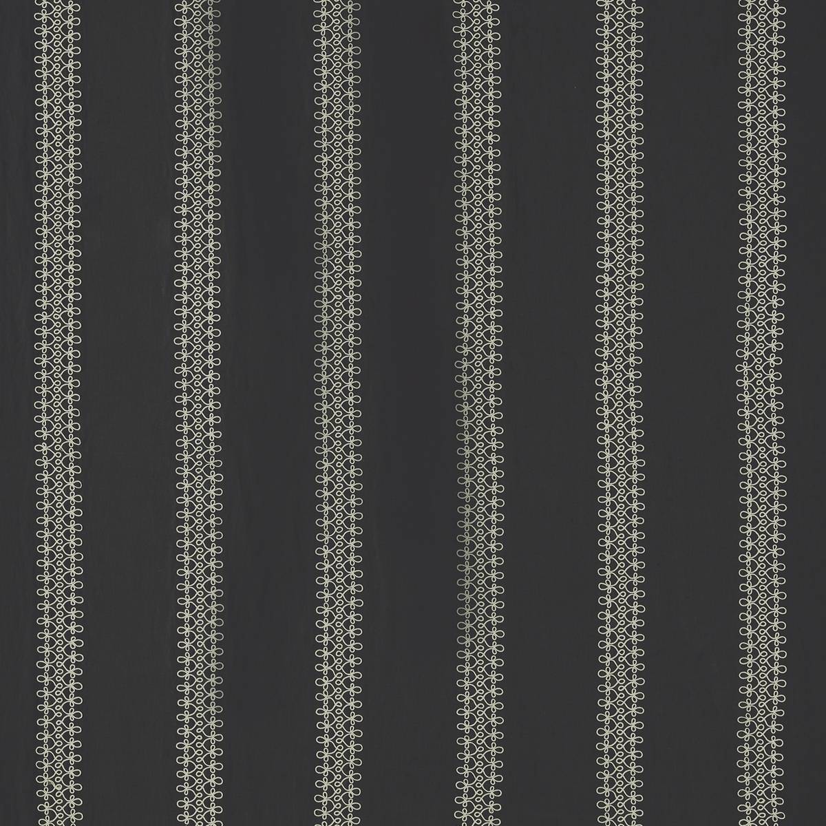 Burnett Stripe Charcoal Fabric by Sanderson