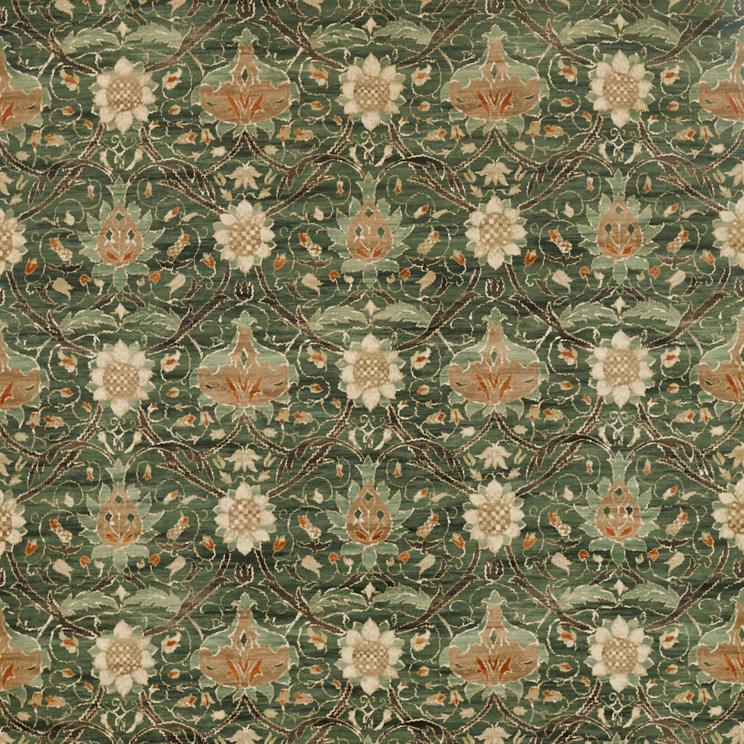 Montreal Velvet Forest/Teal Fabric by William Morris & Co.