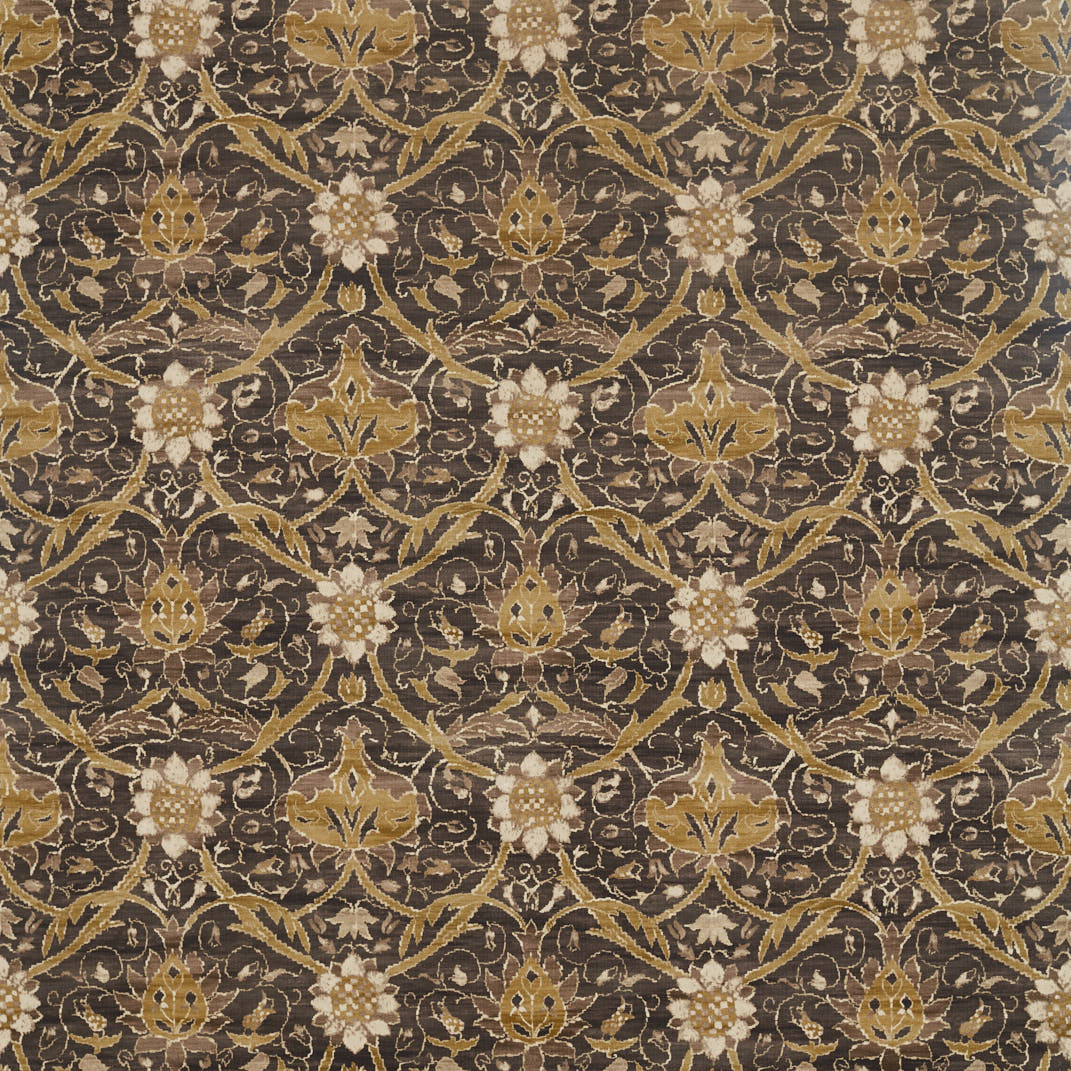 Montreal Charcoal/Mustard Fabric by William Morris & Co.