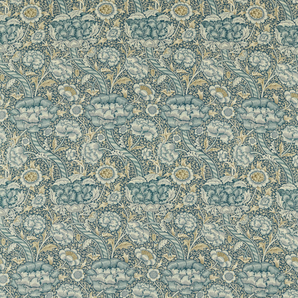 Wandle Blue/Stone Fabric by William Morris & Co.