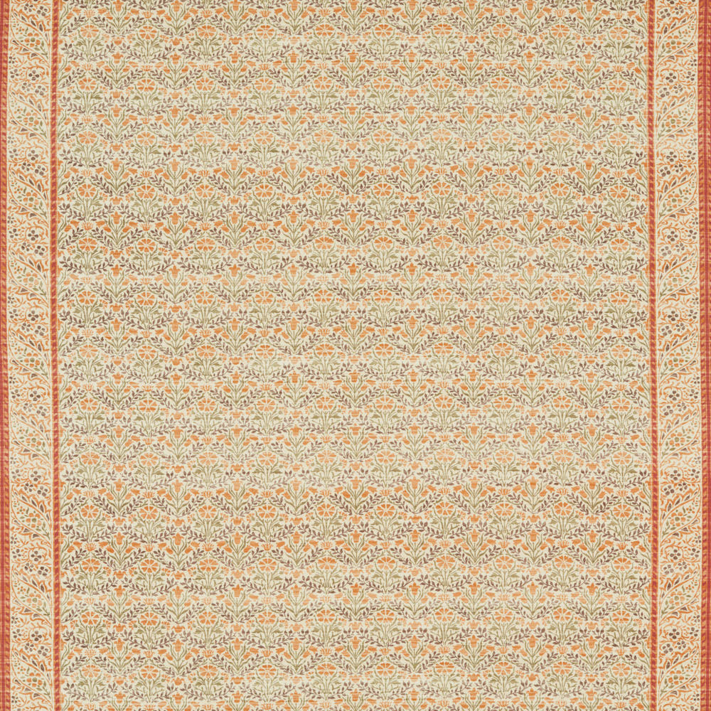 Morris Bellflowers Saffron/Olive Fabric by William Morris & Co.