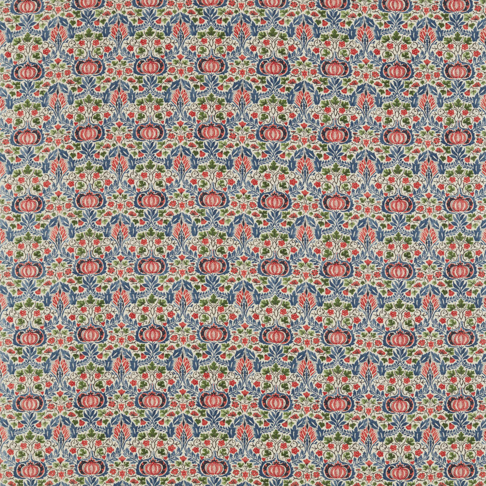 Little Chintz Indigo/Carmine Fabric by William Morris & Co.