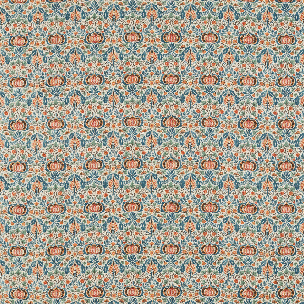 Little Chintz Teal/Saffron Fabric by William Morris & Co.