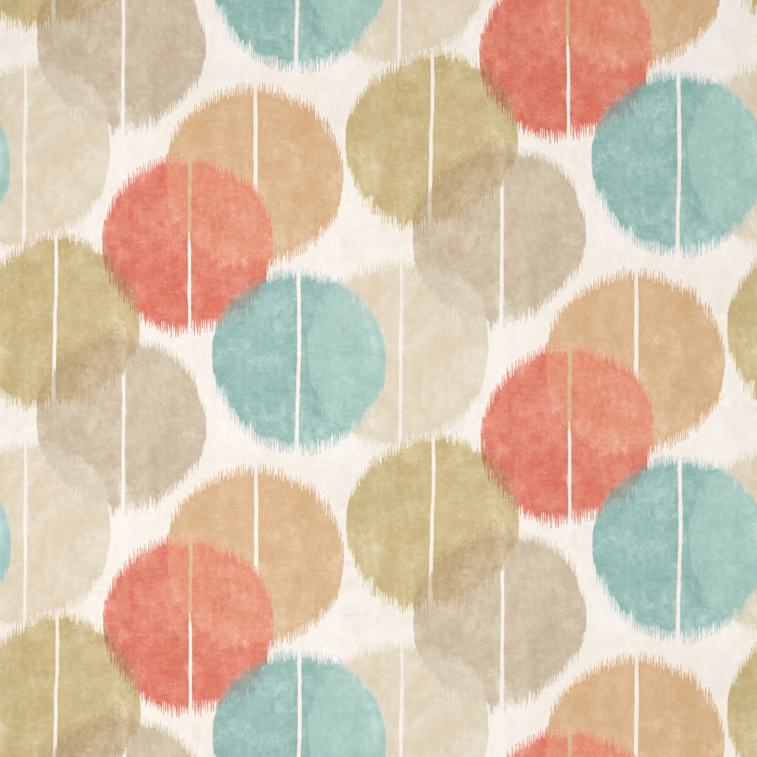 Circulo Zest/Azure/Rust Fabric by Harlequin