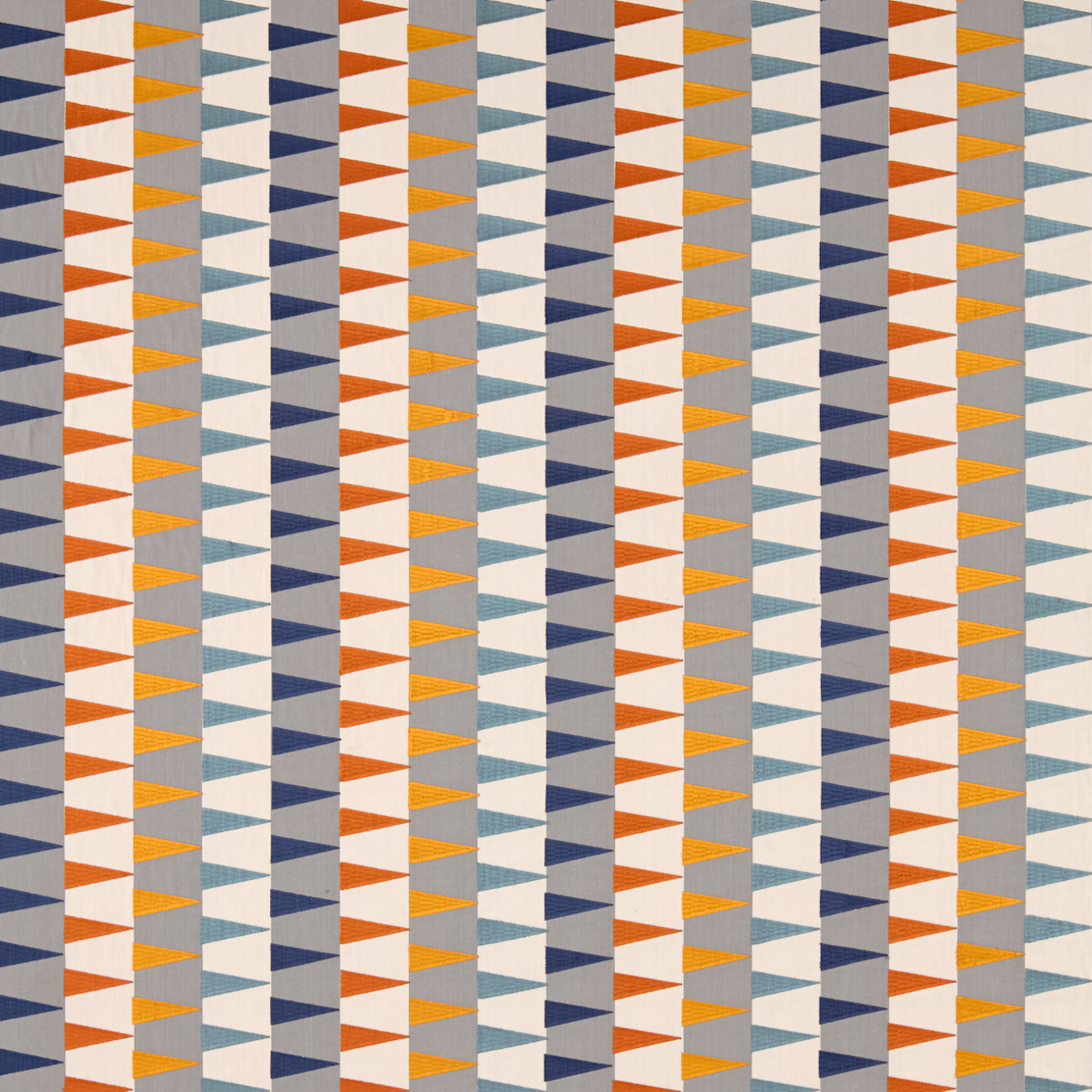 Azul Rust/Navy/Nordic Fabric by Harlequin