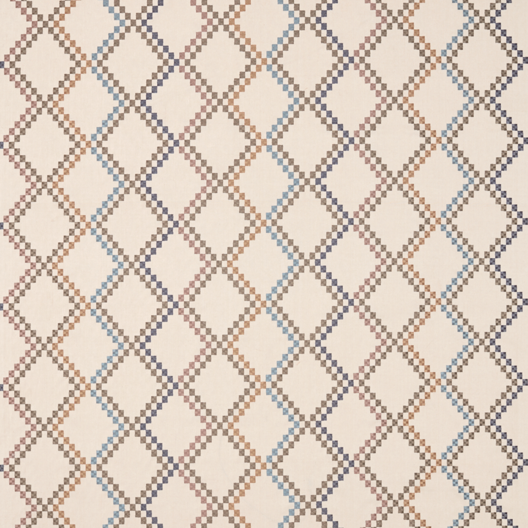 Mosaico Sky/Nude/Raffia Fabric by Harlequin