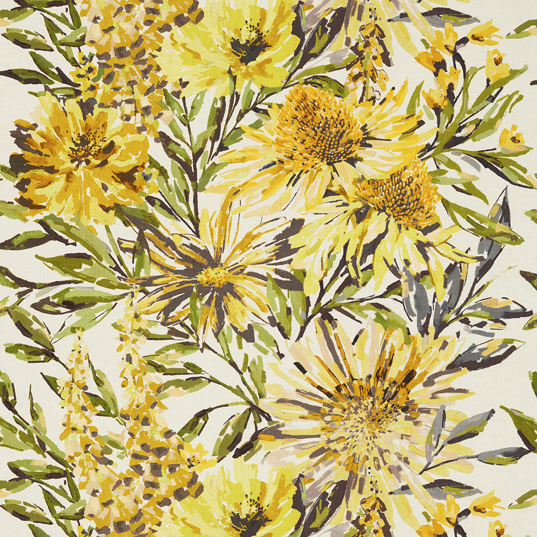 Floreale Maize/Mustard/Sage Fabric by Harlequin