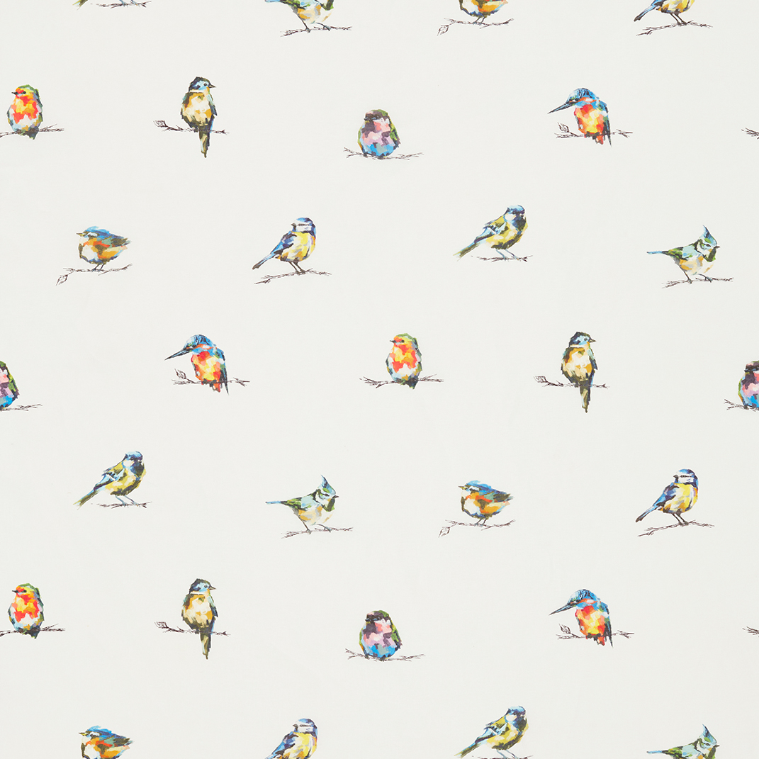 Persico Mandarin/Aurora/Sage Linen Fabric by Harlequin