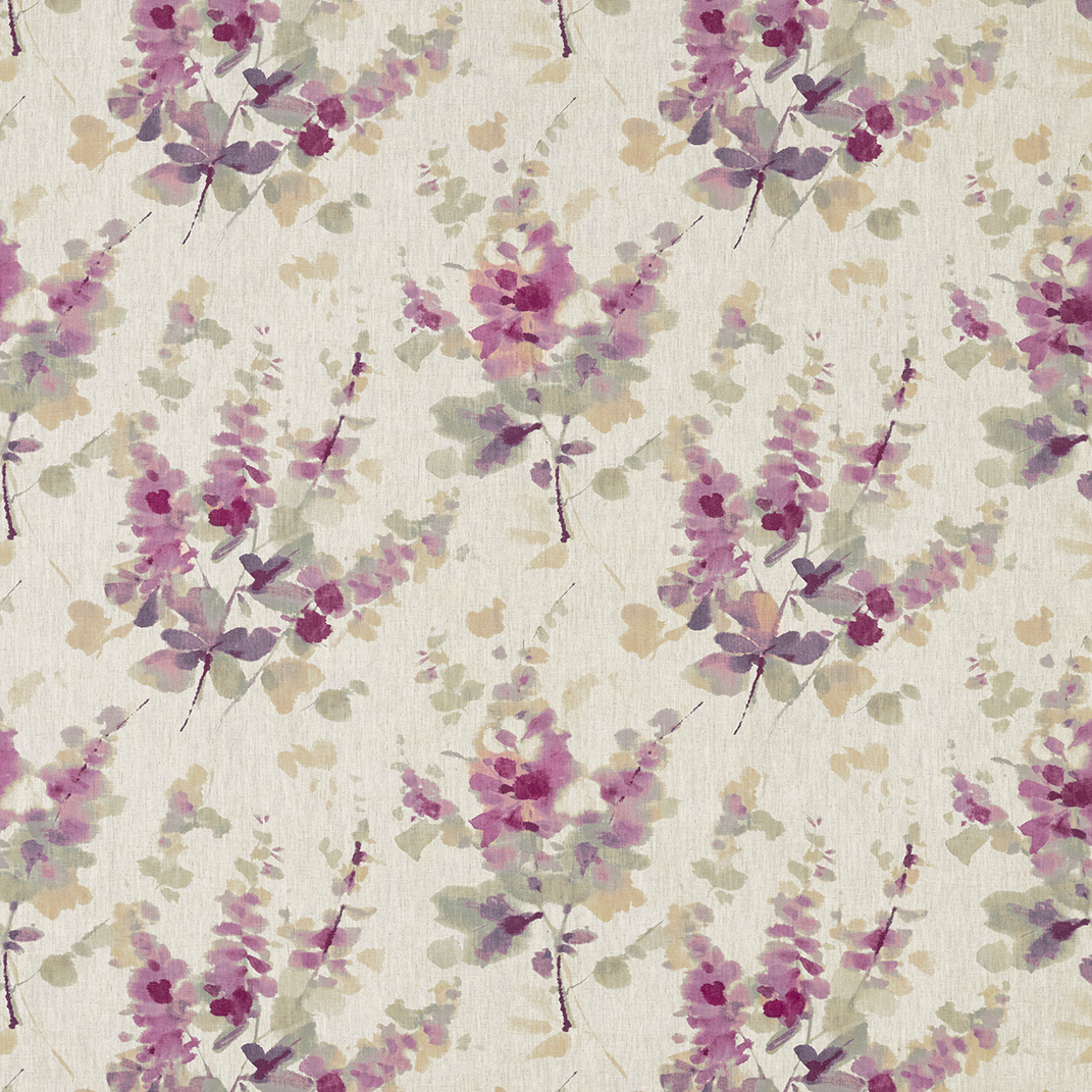 Delphiniums Grape Fabric by Sanderson