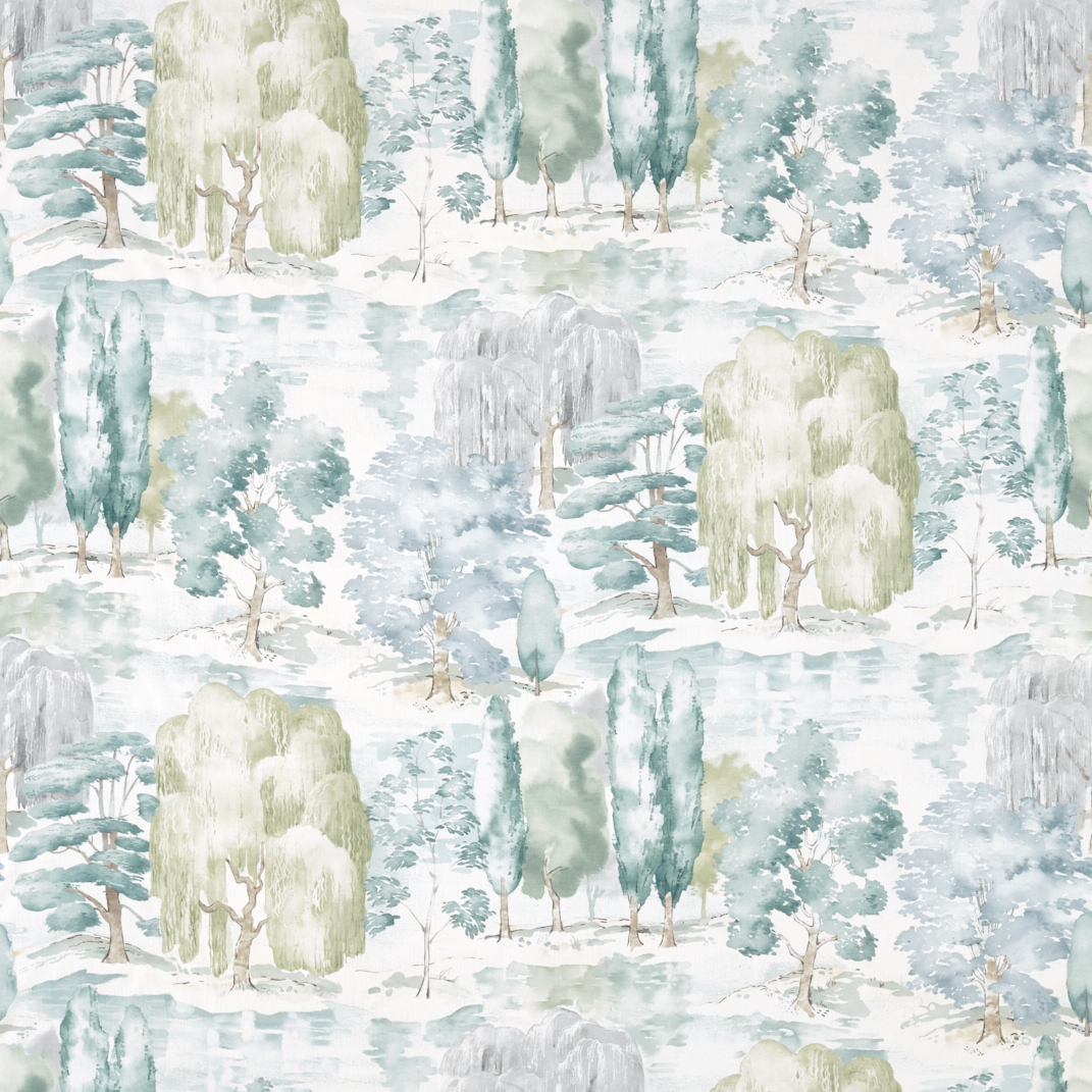 Waterperry Mint Fabric by Sanderson