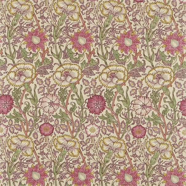 Pink & Rose Manilla/Wine Fabric by William Morris & Co.
