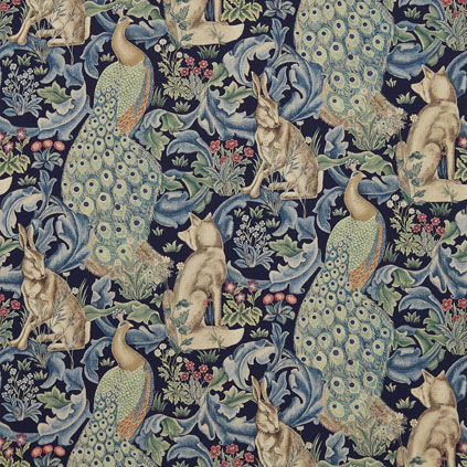 Forest Indigo Fabric by William Morris & Co.
