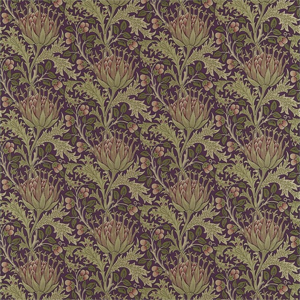 Artichoke Aubergine/Olive Fabric by William Morris & Co.