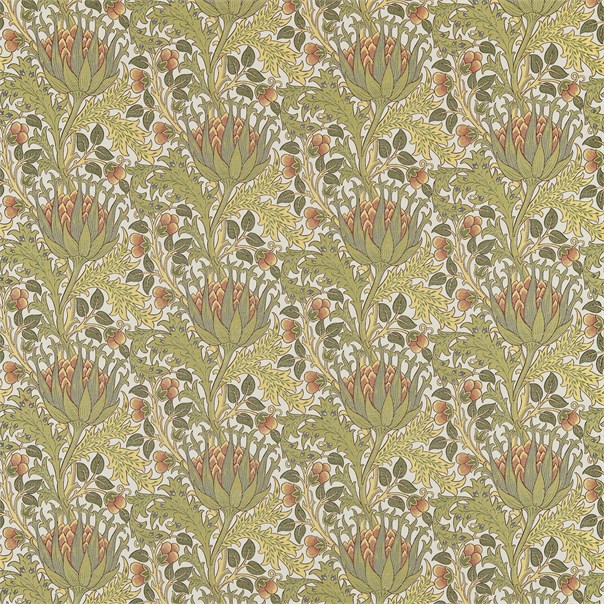 Artichoke Green/Camomile Fabric by William Morris & Co.