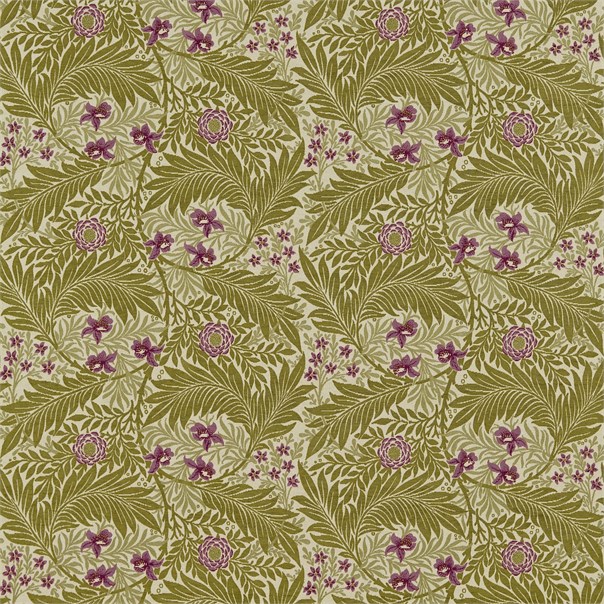 Larkspur Artichoke/Heather Fabric by William Morris & Co.