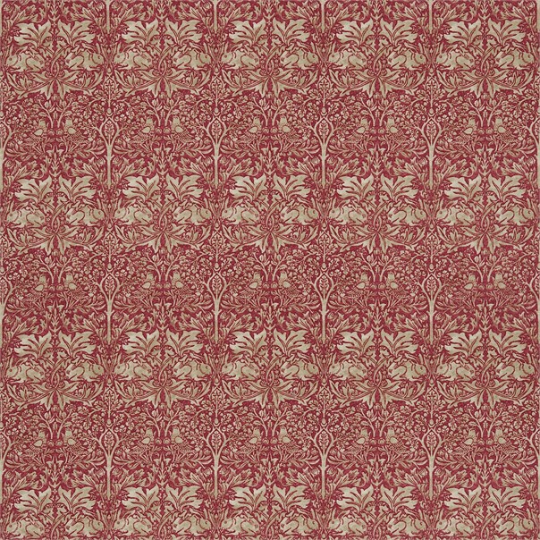 Brer Rabbit Red/Hemp Fabric by William Morris & Co.