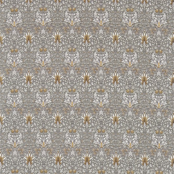 Snakeshead Pewter/Gold Fabric by William Morris & Co.